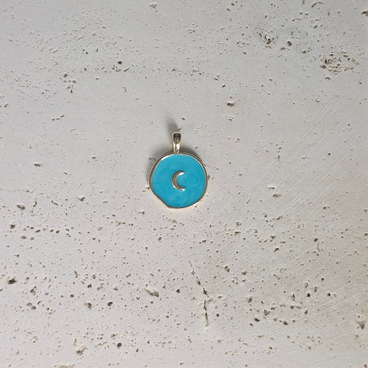 Circle Crescent Moon Pendant
