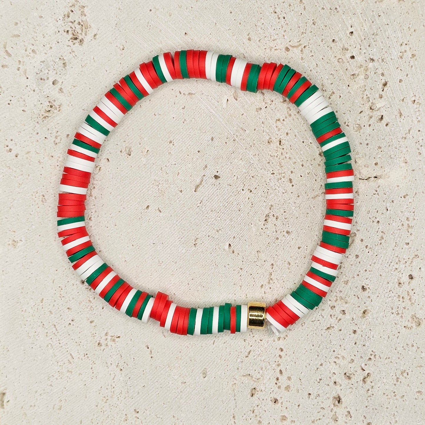 Christmas Disc Bead Bracelets