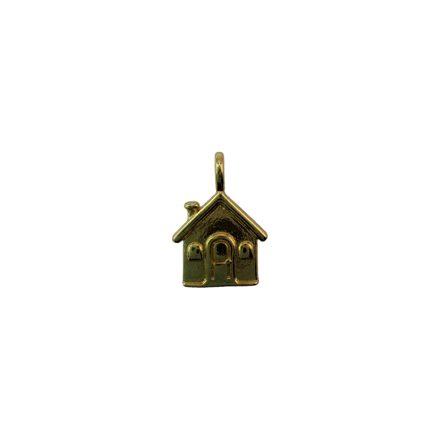 Gold cottage house with raised door and windows