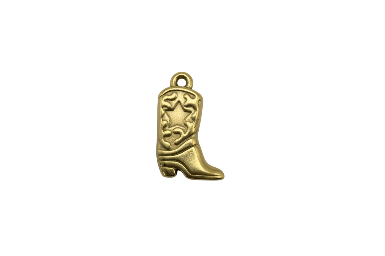 Gold engraved pistol with scrollwork and star