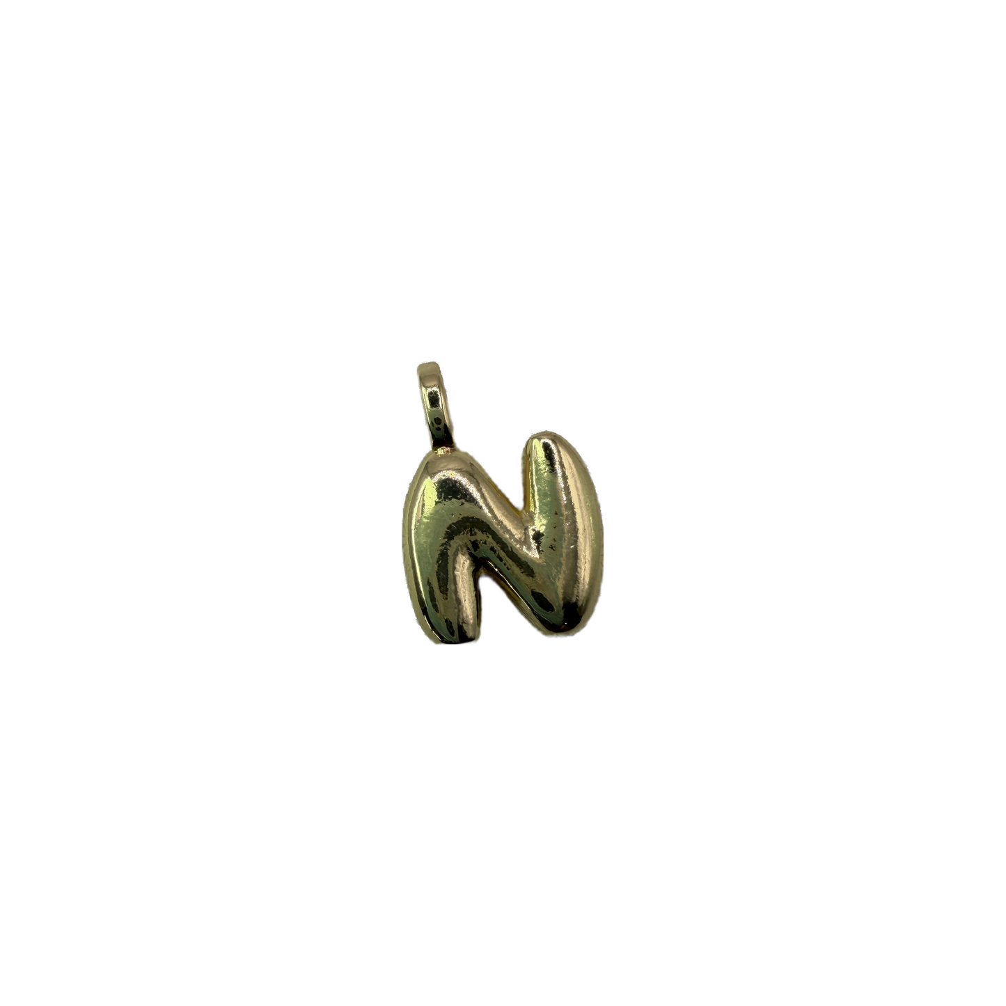 High-polish gold banana with smooth contours