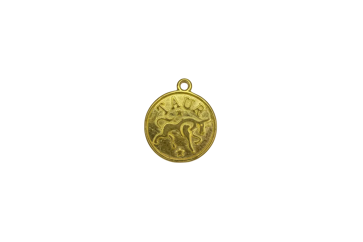 Gold kangaroo medallion with AUSTRALIA lettering