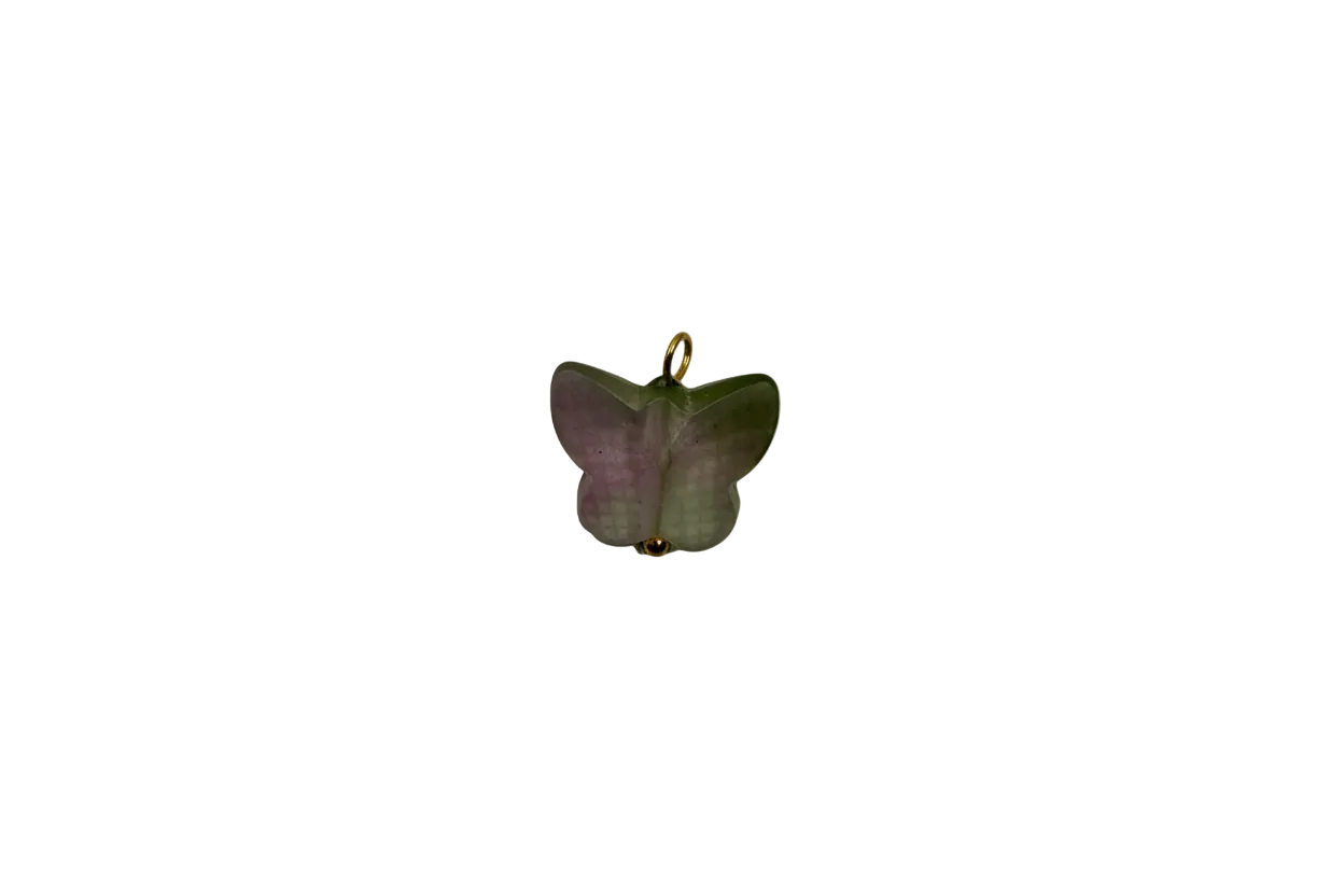 Pastel butterfly charm with gold accents