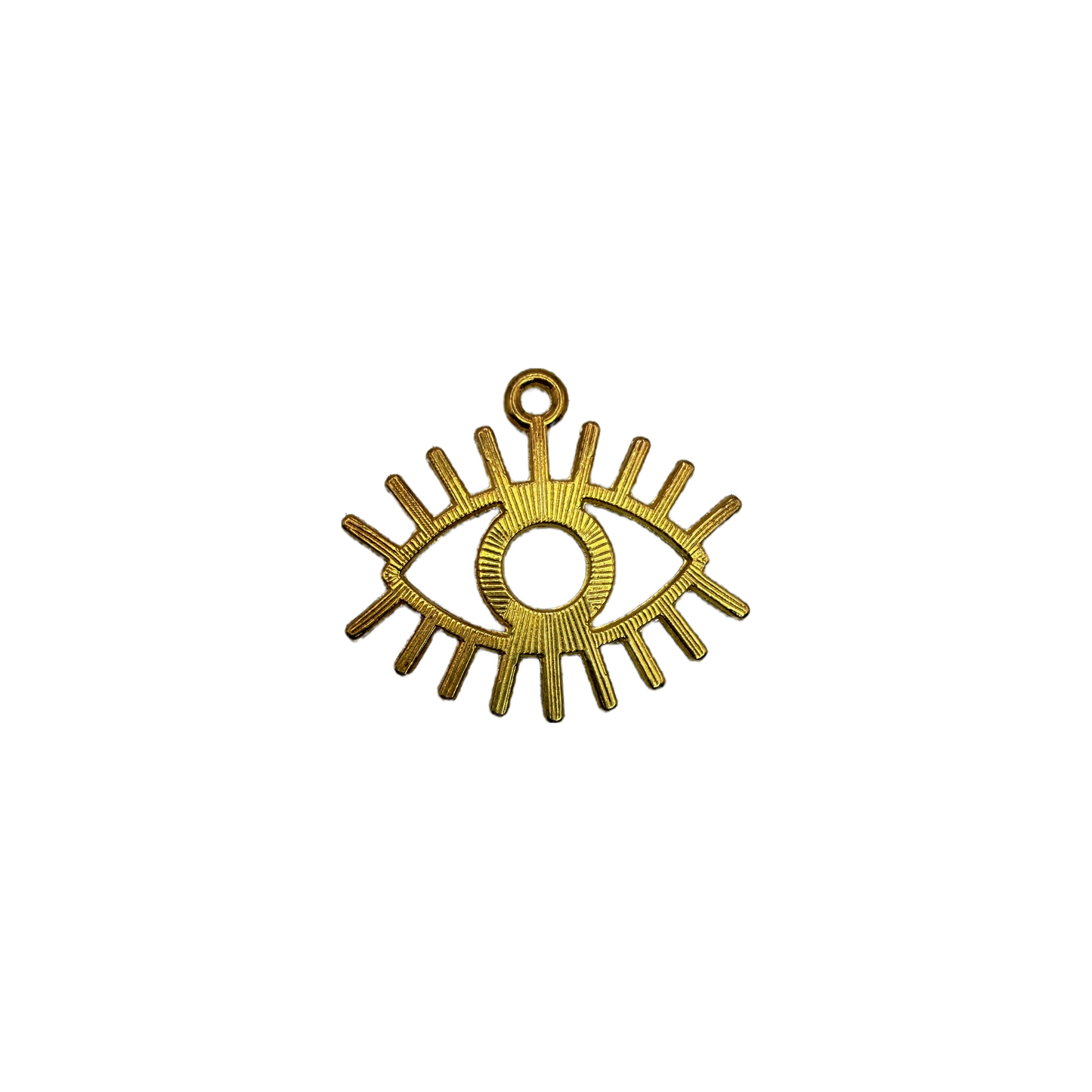Gold lash eye silhouette with open center