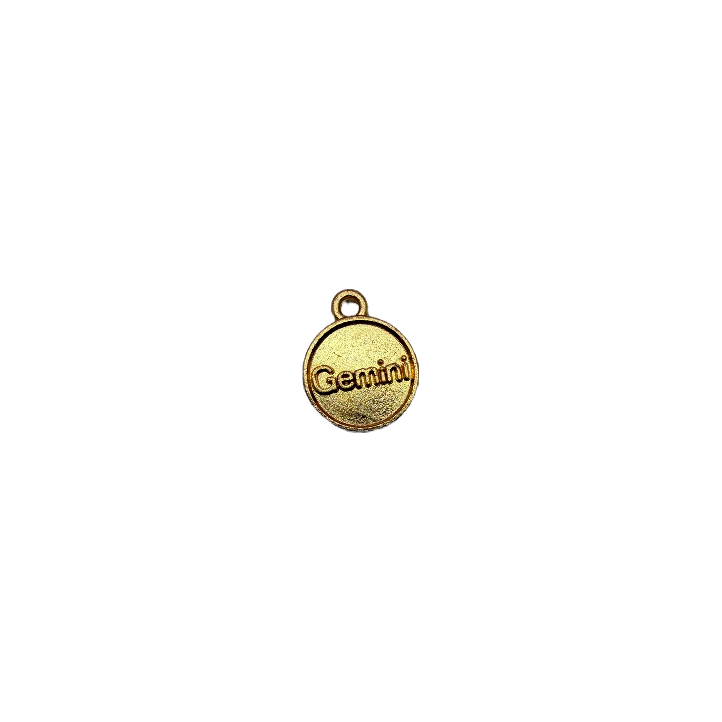 Gold disc with raised Gemini lettering