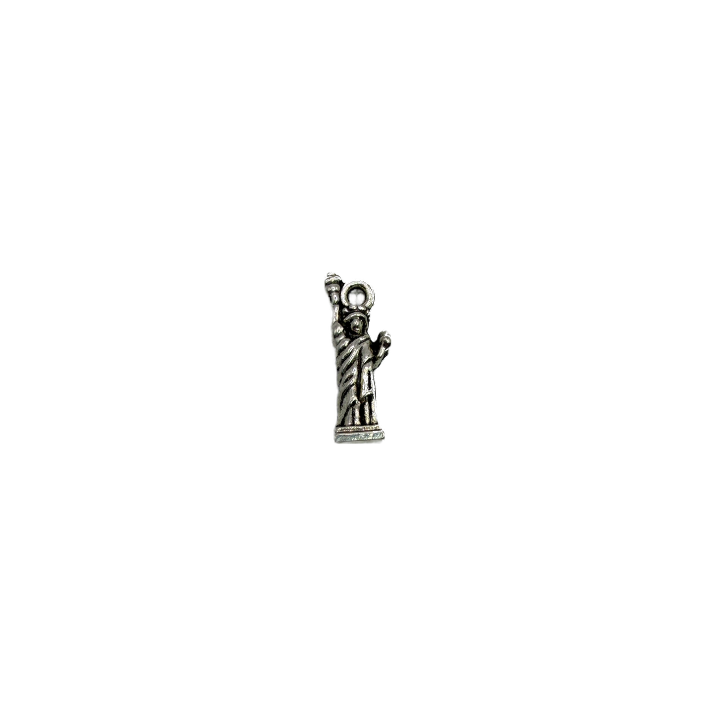 Antique silver Statue of Liberty figure with torch