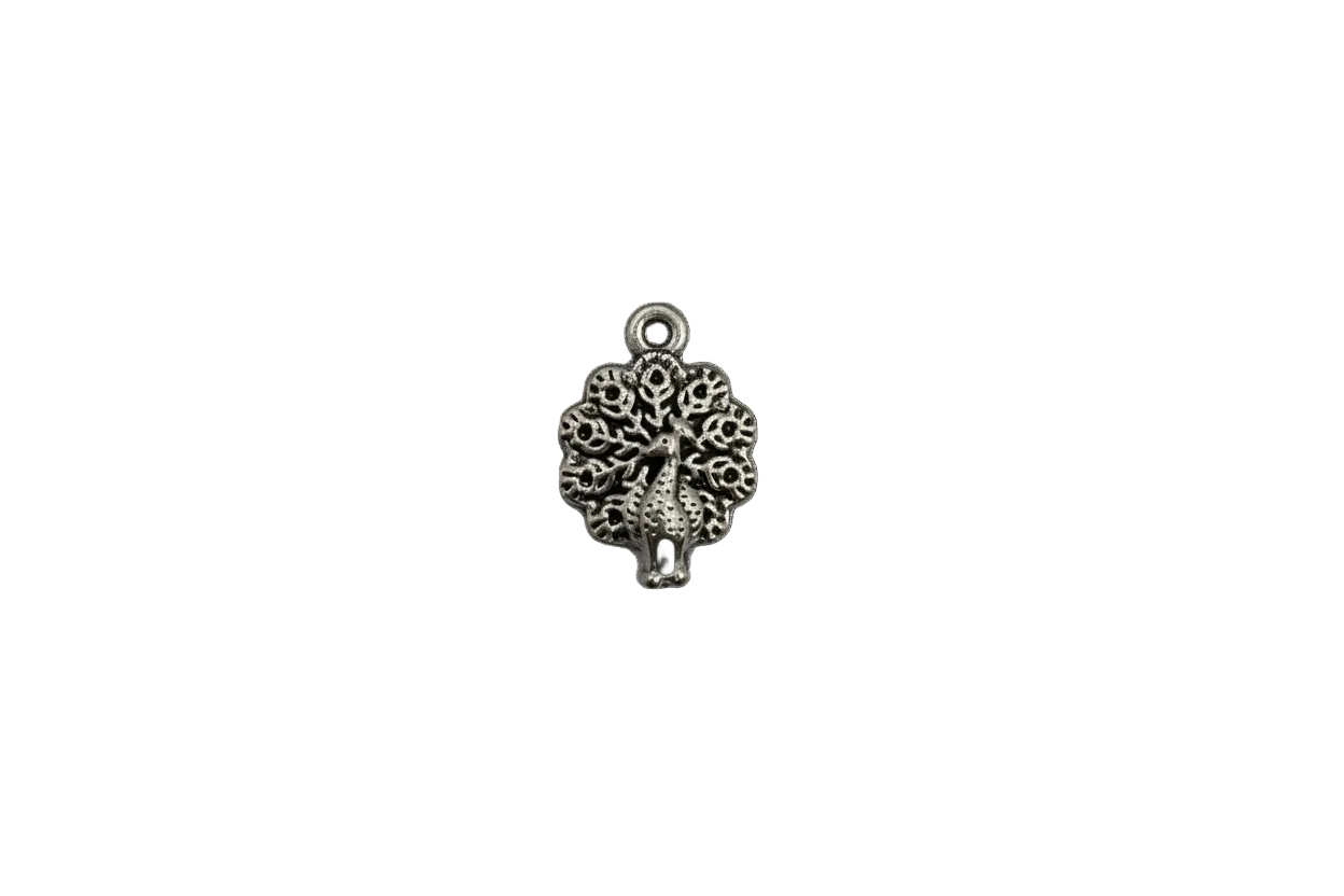 Antiqued silver tree of life medallion with openwork branches