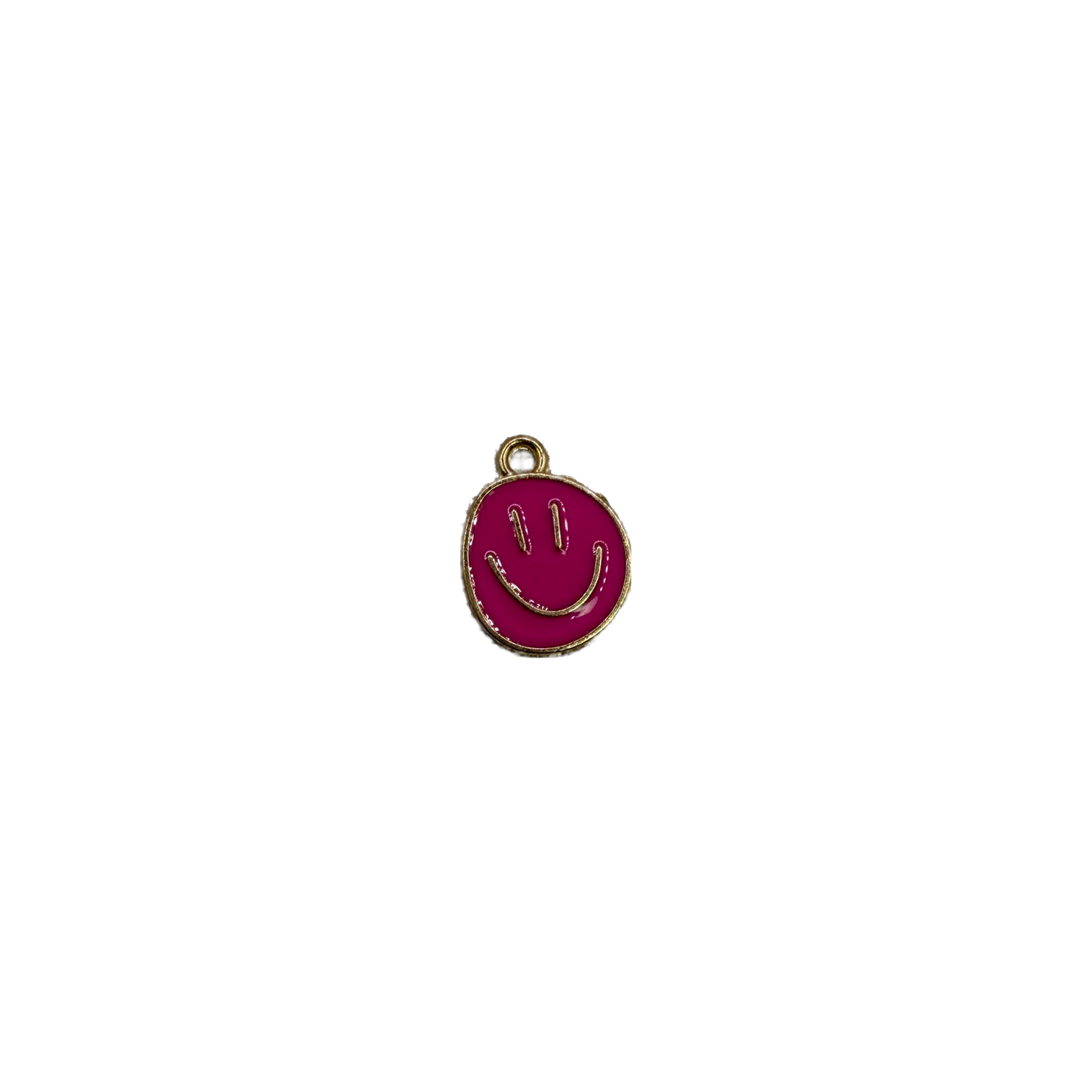 Magenta round disc with gold crescent moon motif