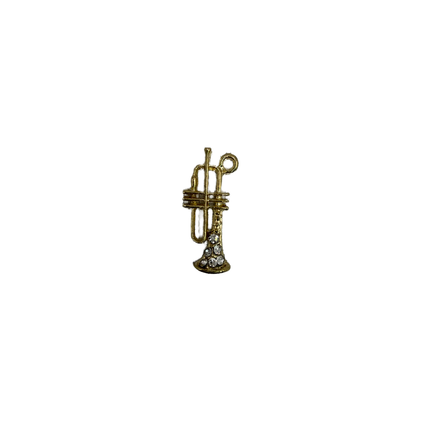Gold trumpet with clear crystal accents