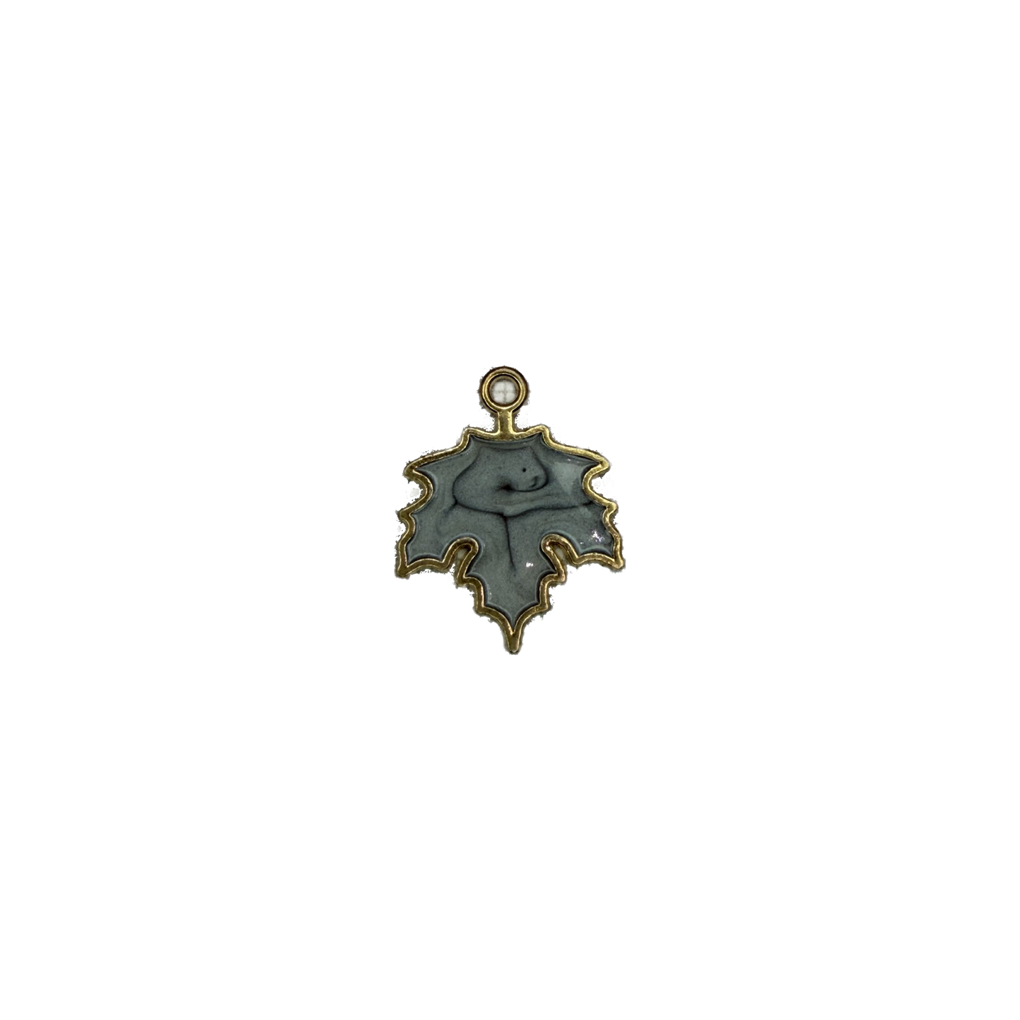 Gray enamel bat with gold outline