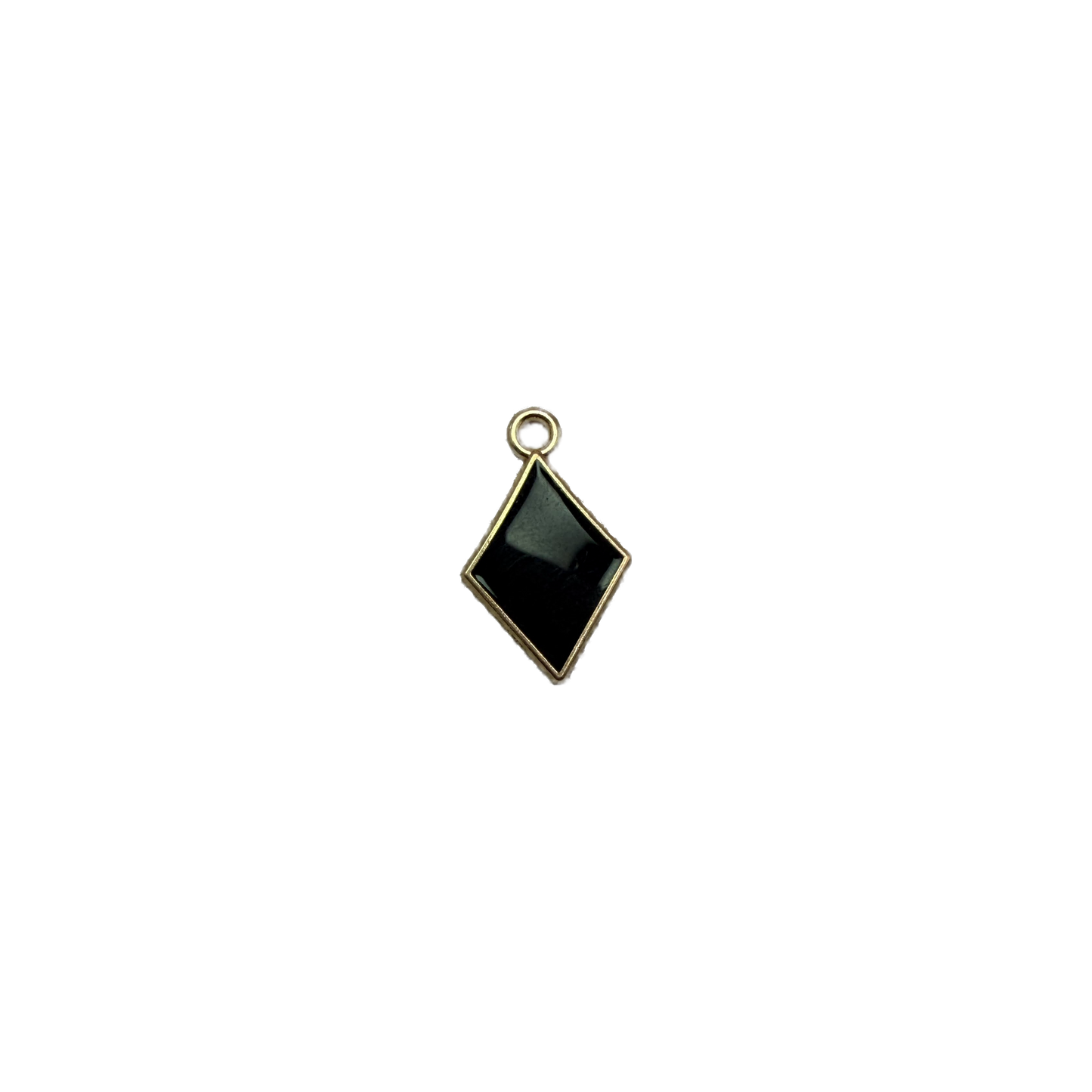 Black diamond tile with gold frame