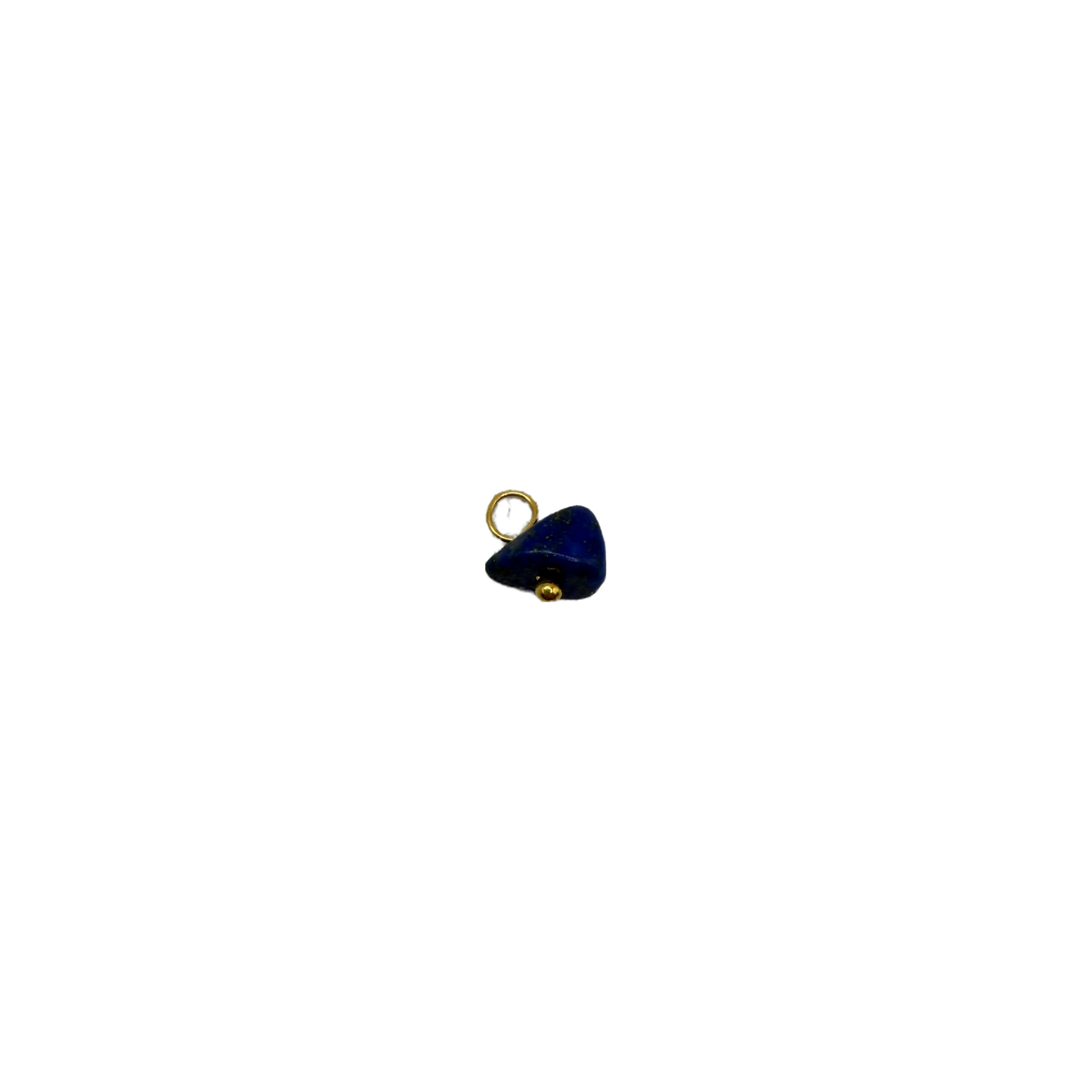 Midnight blue glossy heart with gold accents