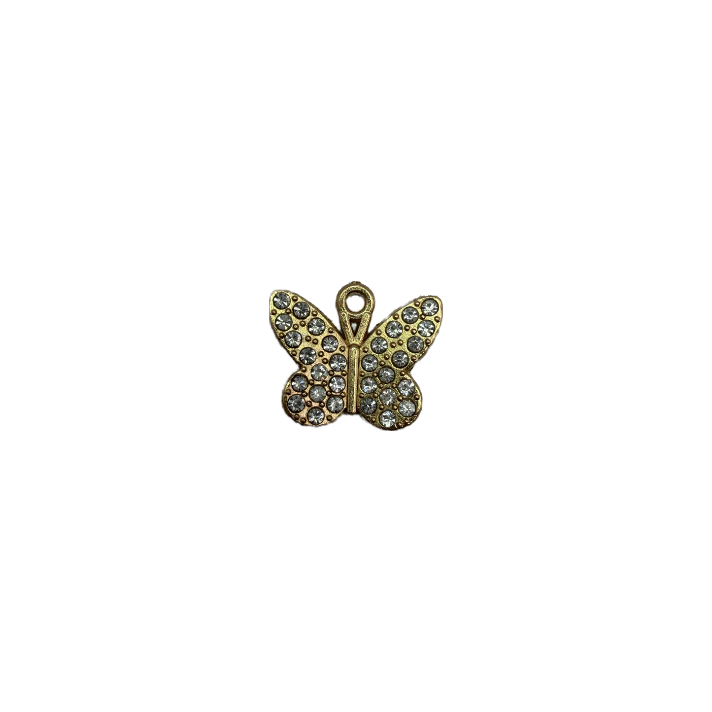 Gold crystal butterfly with textured detailing