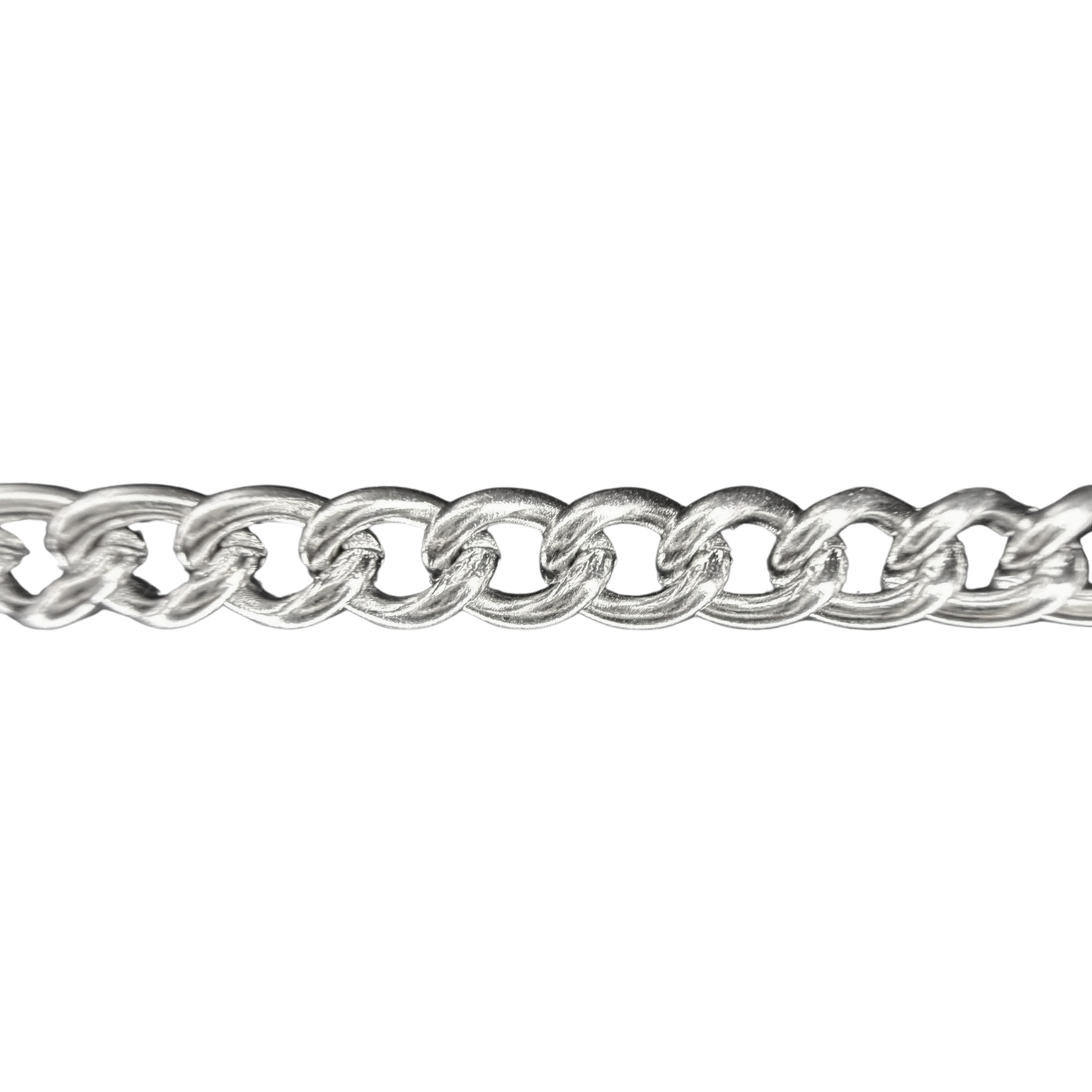 Modern Silver Curb Chain Necklace