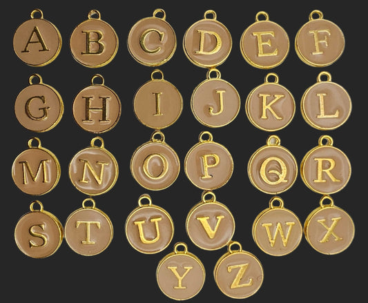 Tan Circle Letters