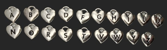 Silver Heart Lock Letters