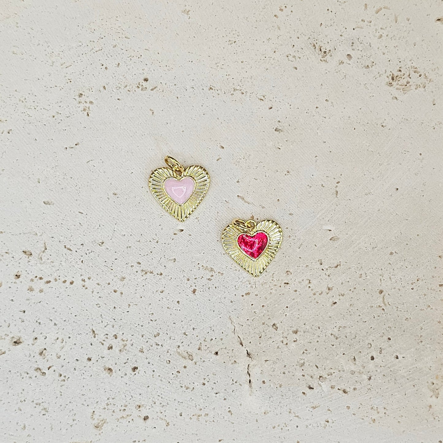 Gold Enamel Heart