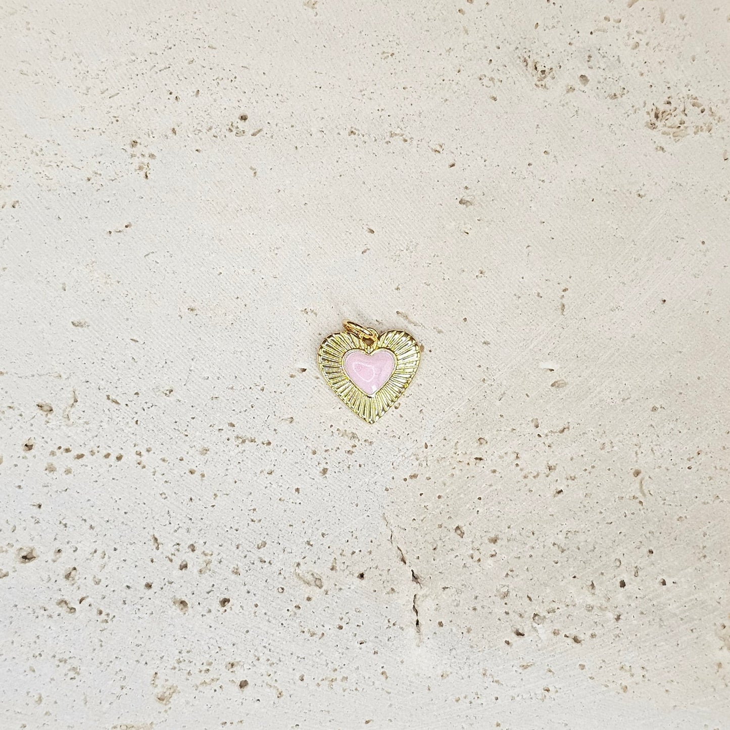 Gold Enamel Heart