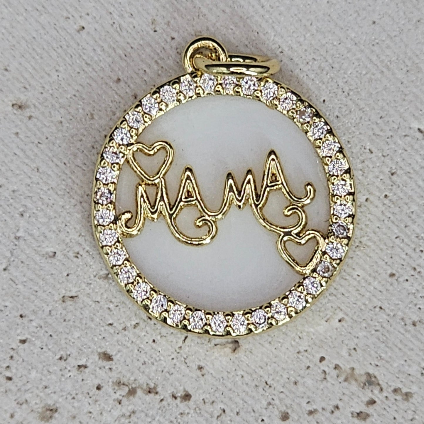 Mama Crystal Cursive Pendant