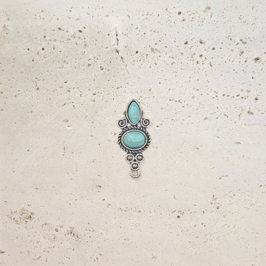 Turquoise Double Drop Pendant