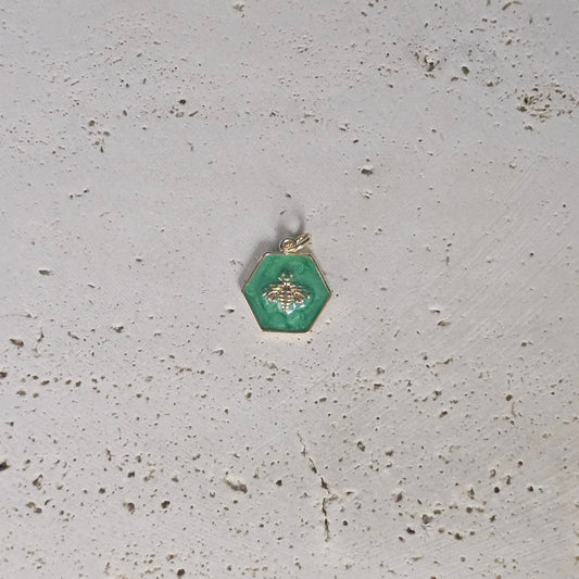 Hexagon Bee Pendant