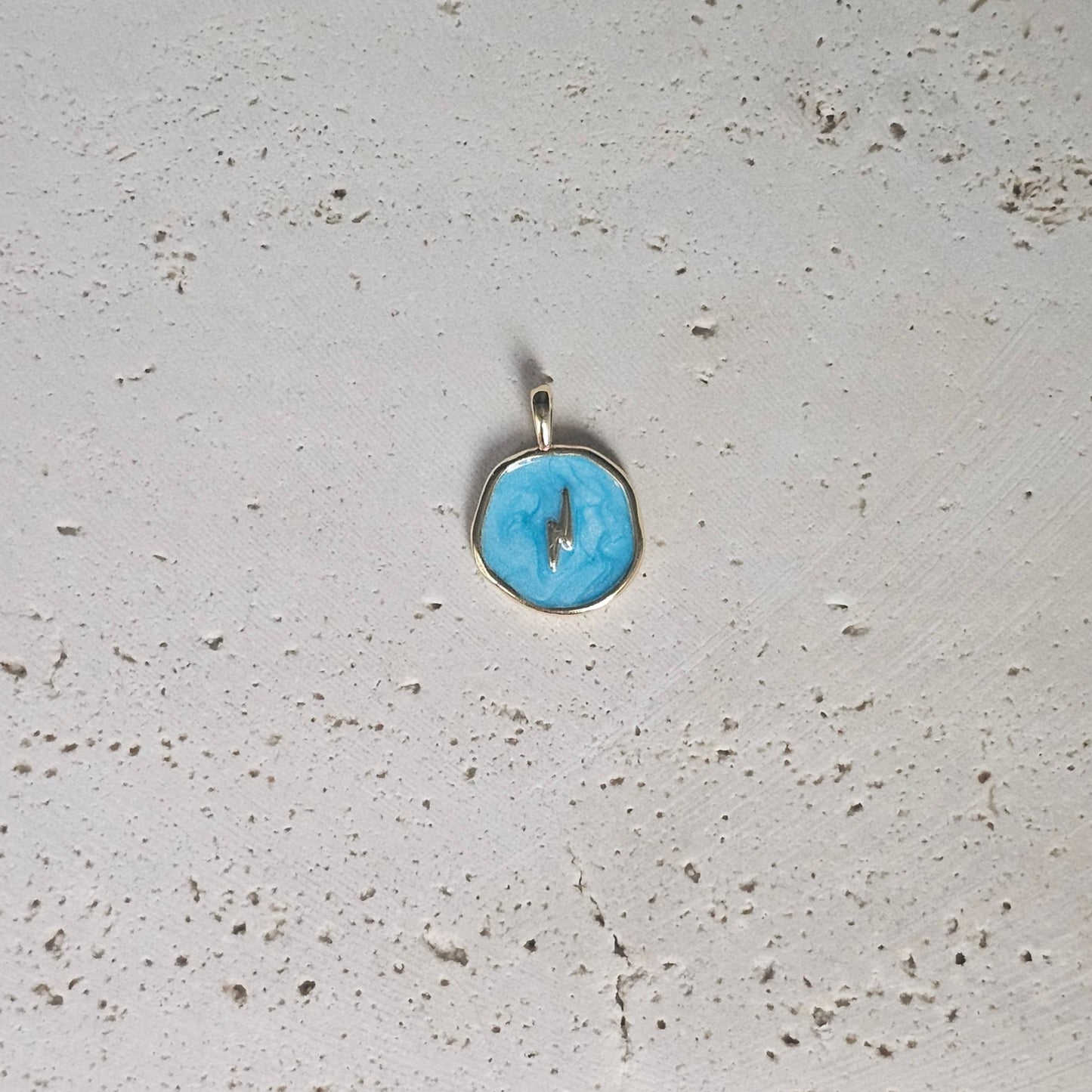 Lightning Bolt Circle Pendant