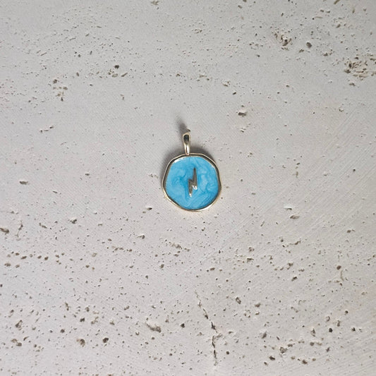 Lightning Bolt Circle Pendant