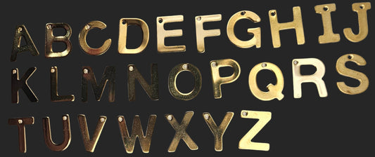 Flat Uppercase Gold Alphabet