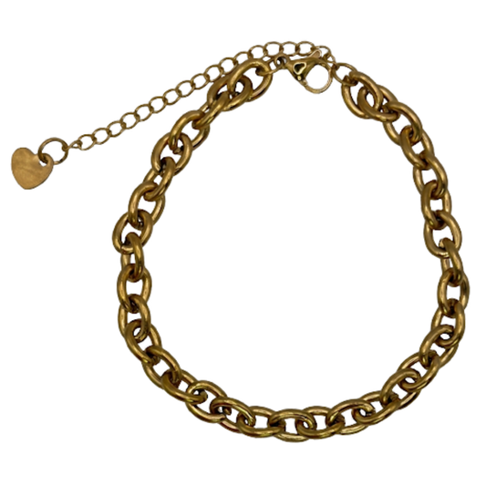 Gold Oval Link Bracelet