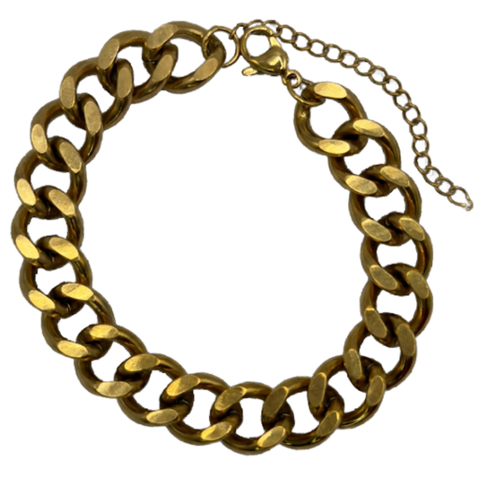 Gold XL Curb Link Bracelet