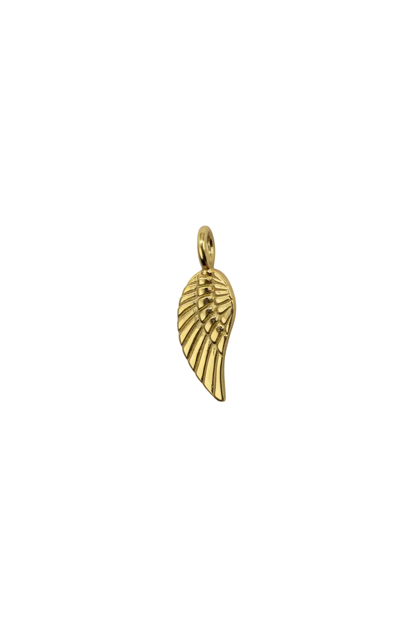 Polished gold ribbed leaf with sculpted veins