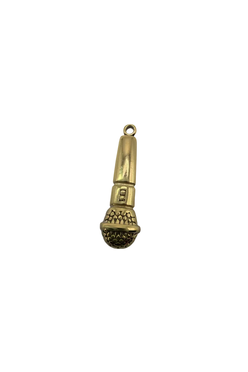 Antiqued gold acorn spike with textured cap