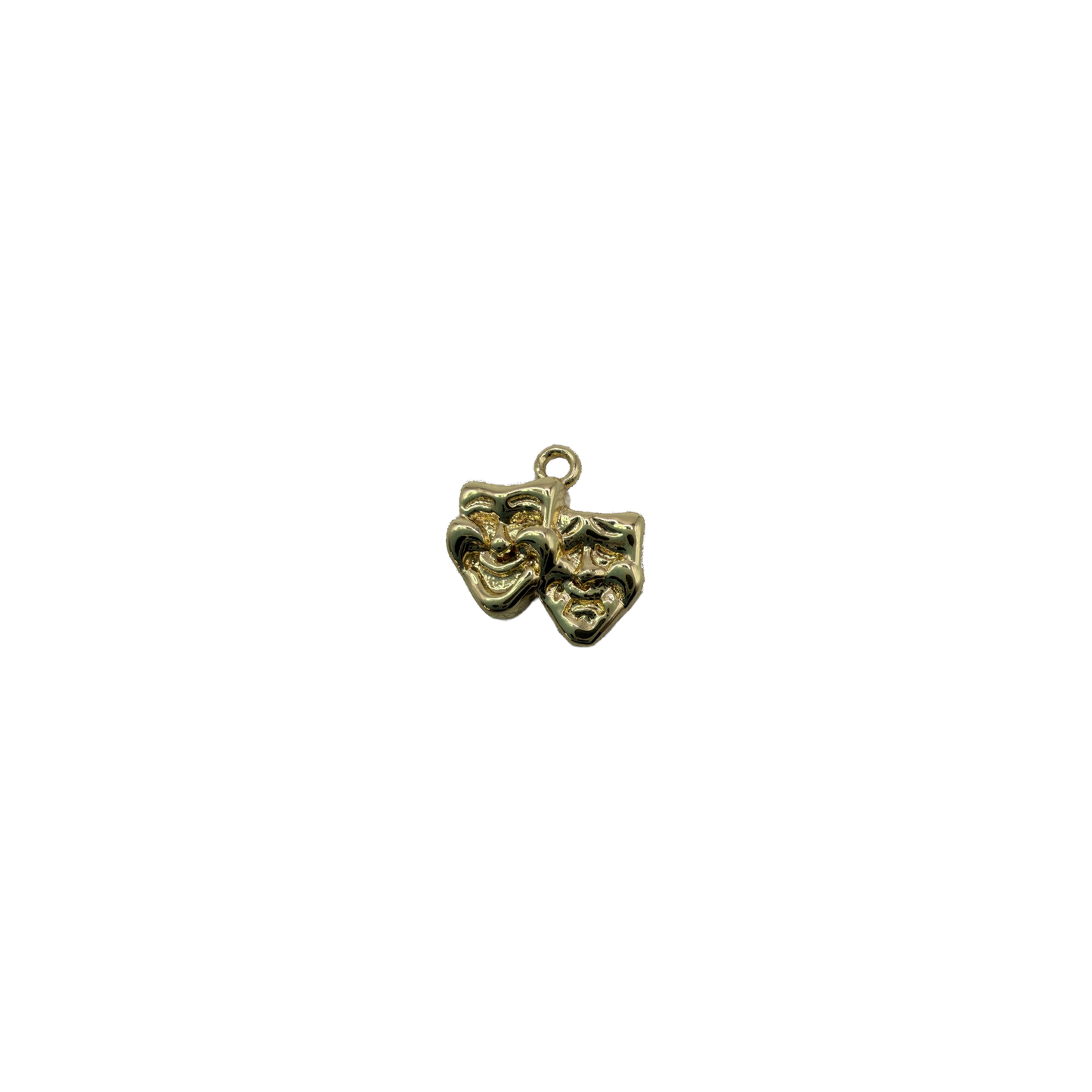 Gold comedy and tragedy theatre masks charm
