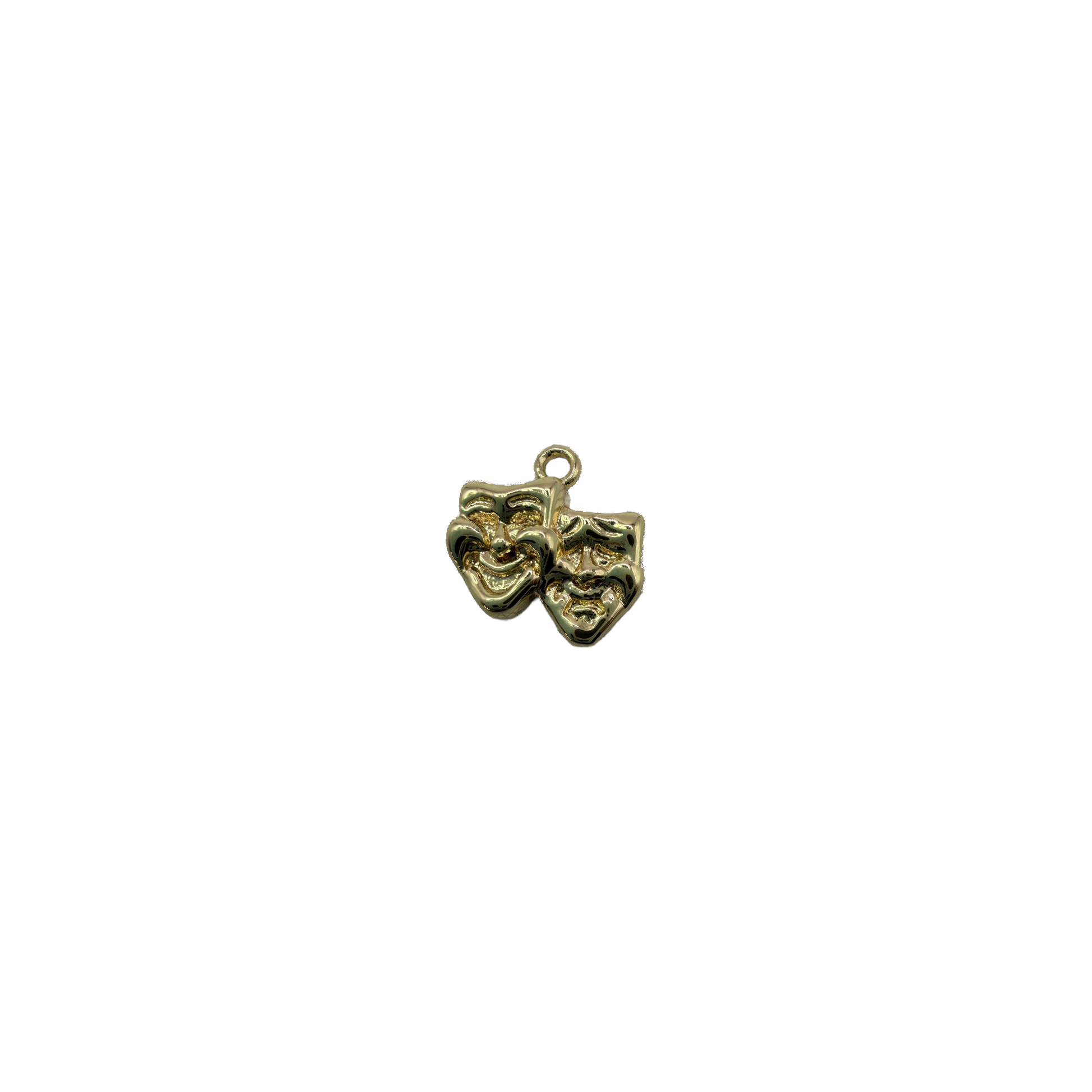 Gold comedy and tragedy theatre masks charm