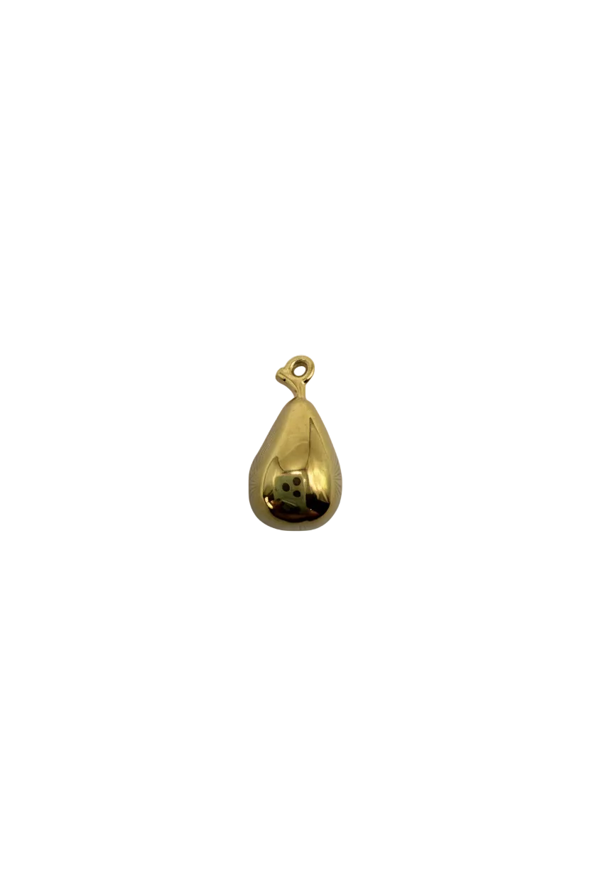 Polished gold lily bud charm