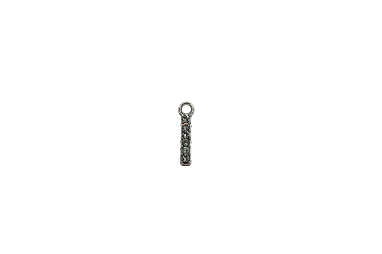 Silver-tone crystal bar with six clear stones