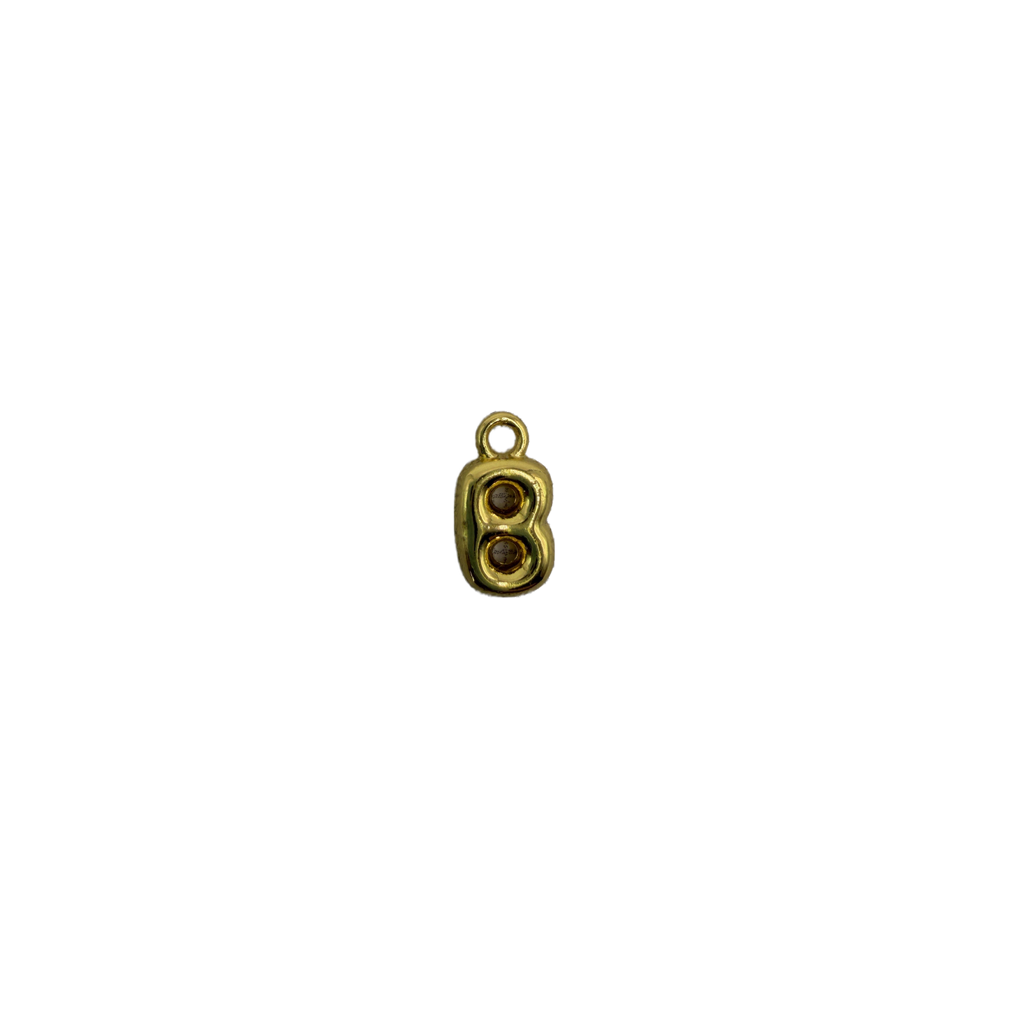 Polished gold number 8 with rounded silhouette