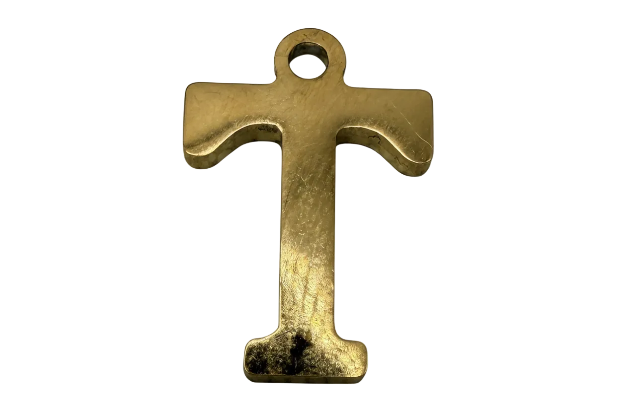 Gold airplane silhouette charm with brushed finish