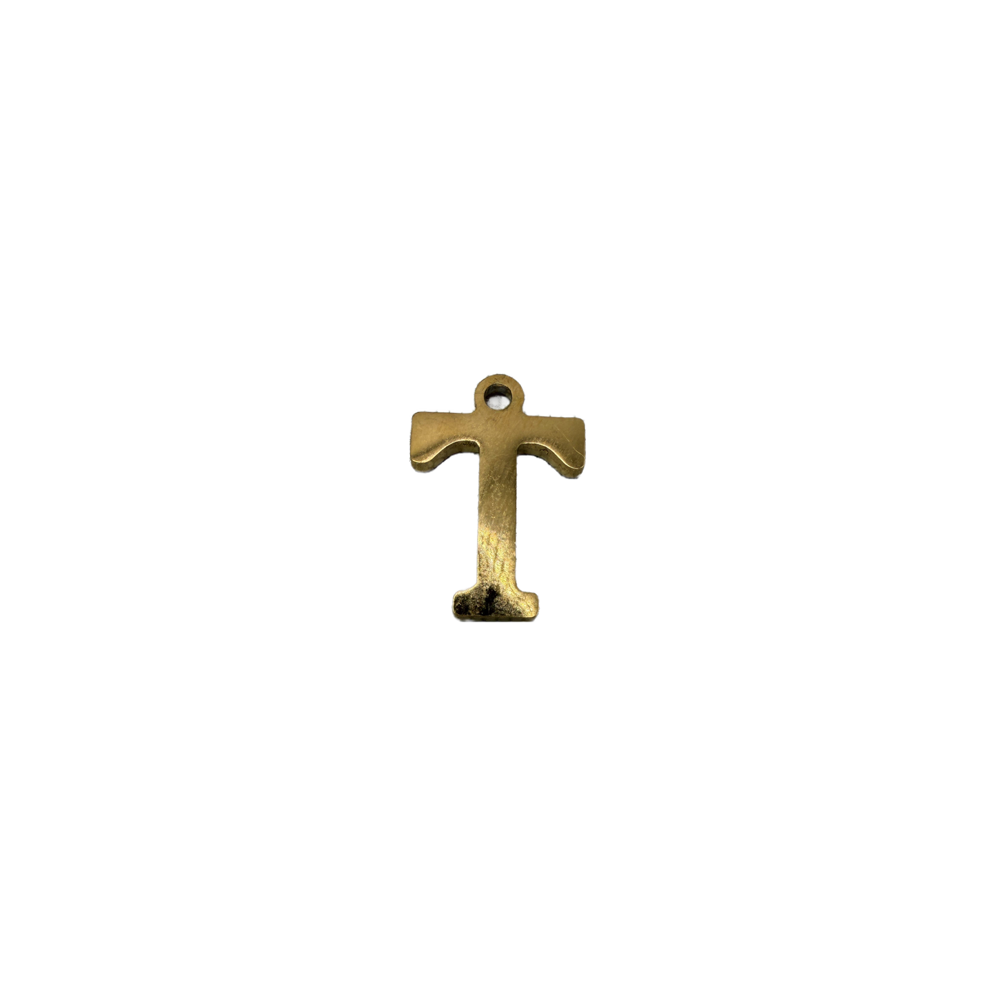 Gold airplane silhouette charm