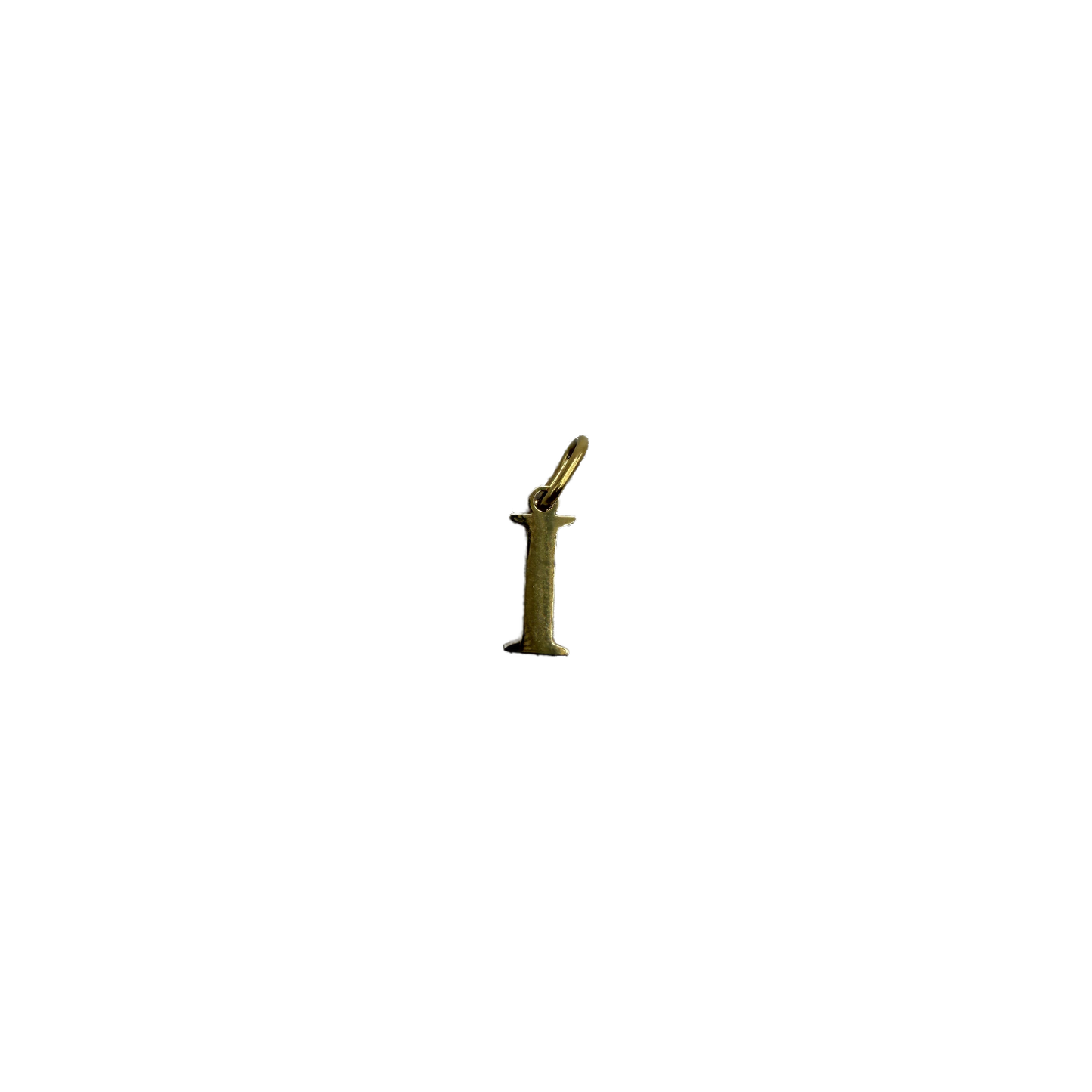 Gold star-topped letter I initial