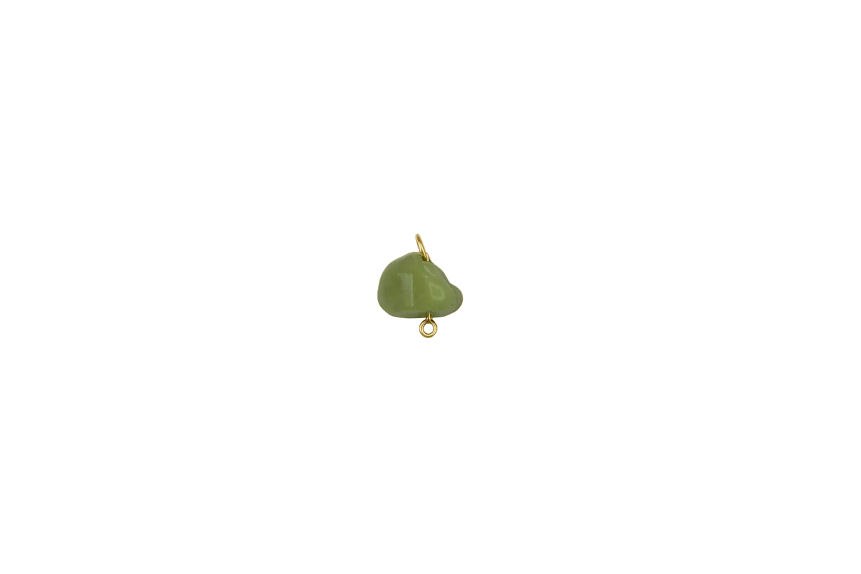 Pale lemon nugget gemstone with gold accents