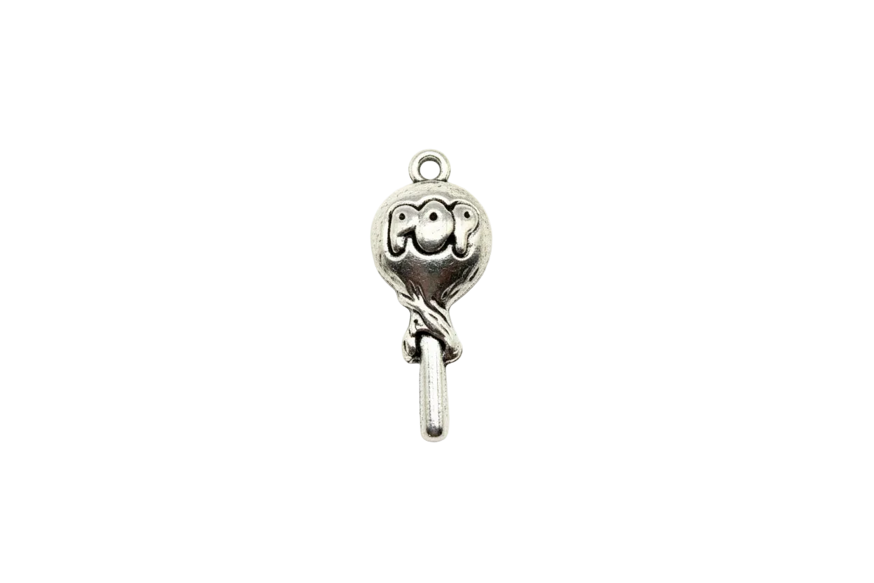 Silver-tone elephant key with antiqued details