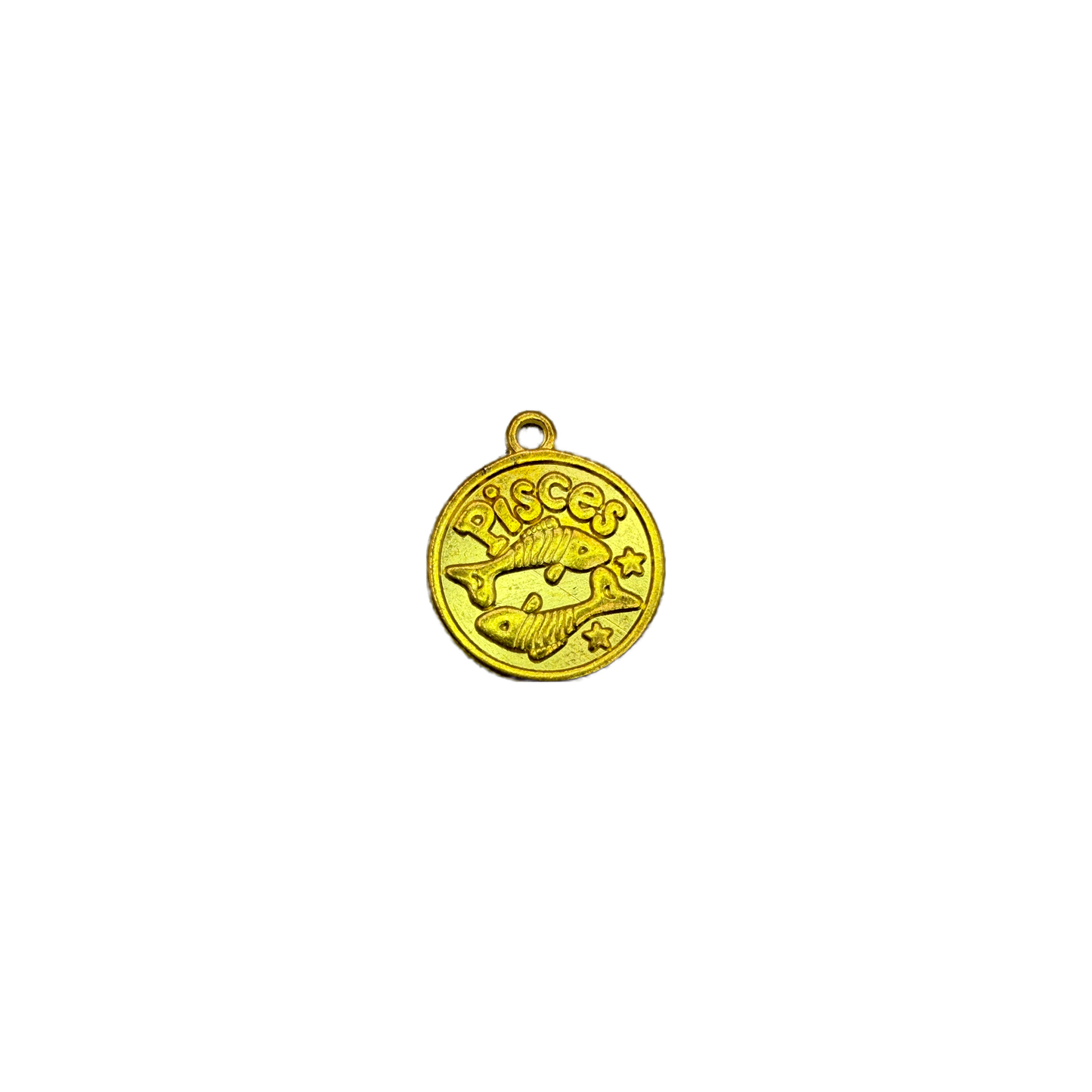 Gold Pisces zodiac coin with two fish