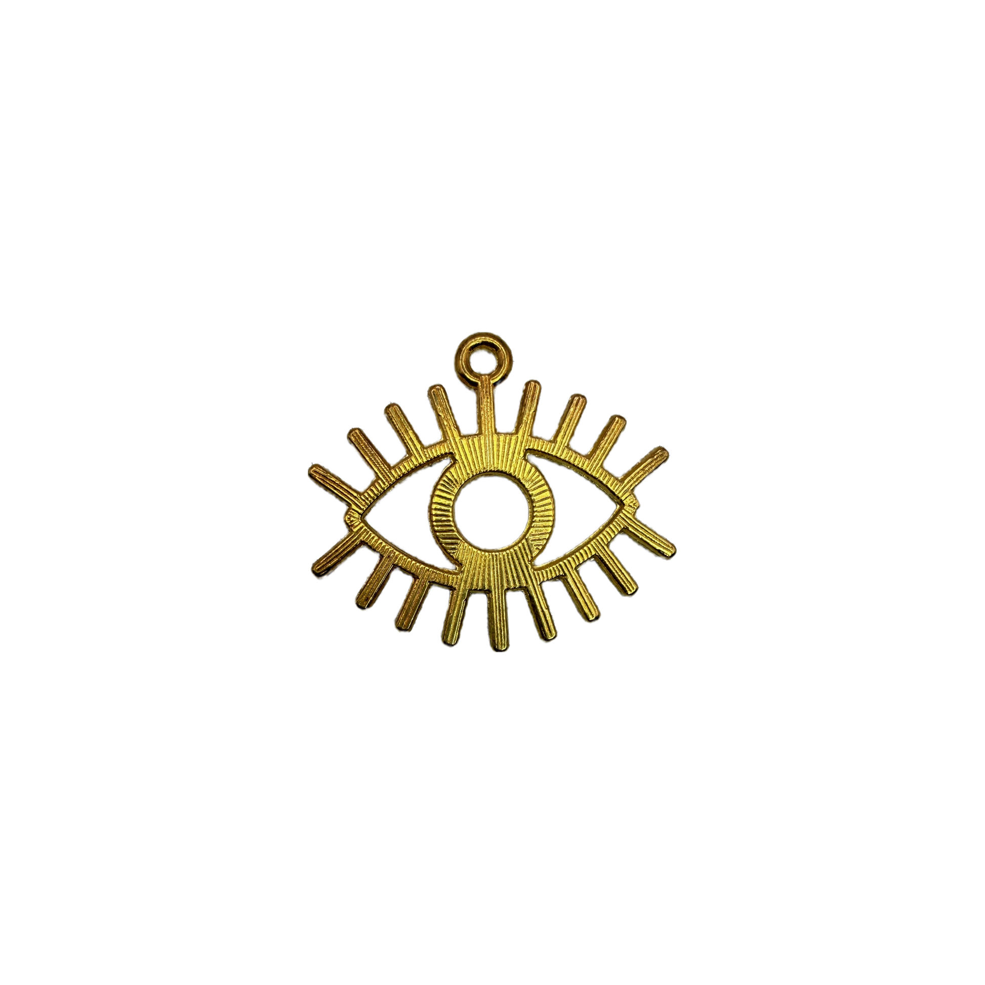Gold lash eye silhouette with open center
