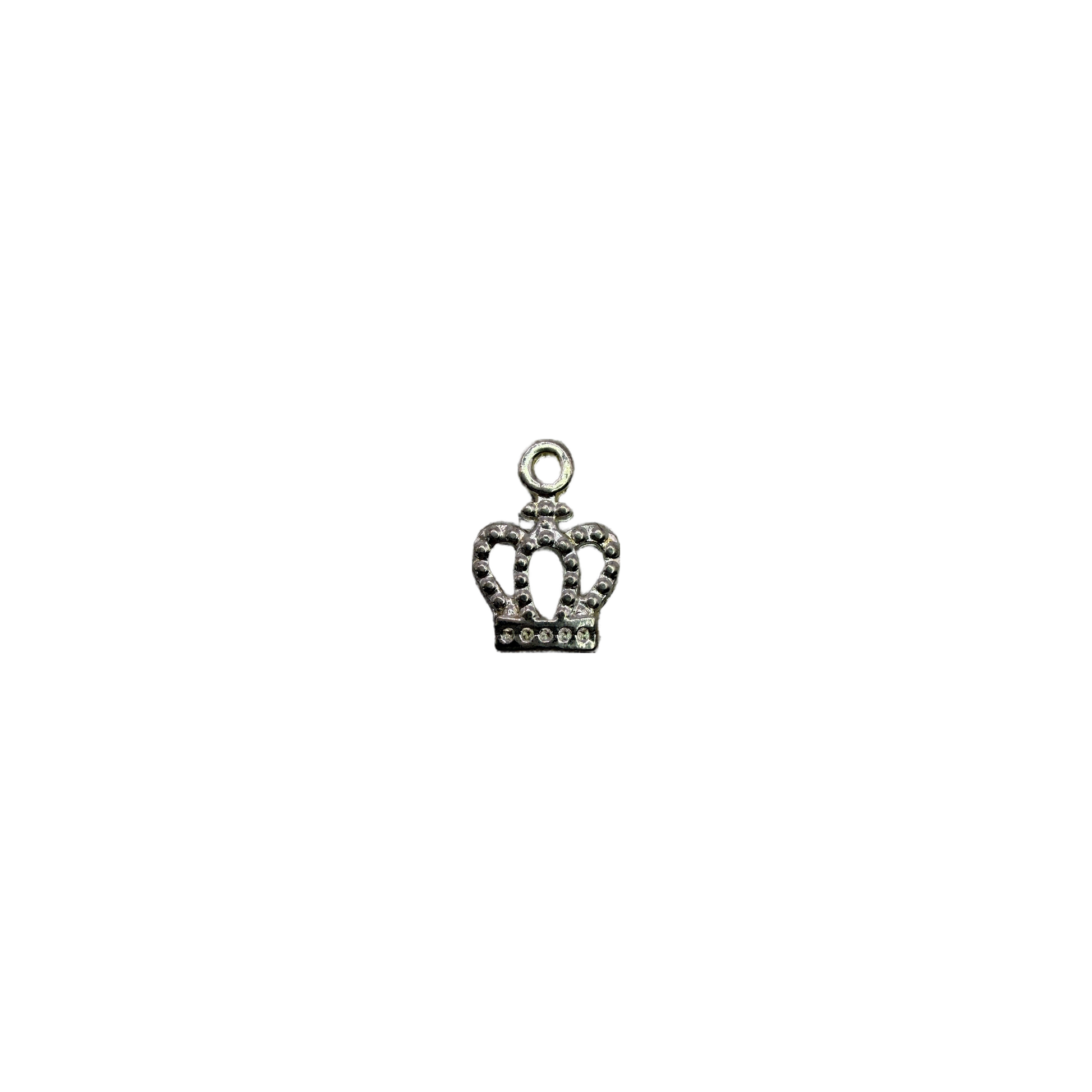 Silver crown with clear crystal accents