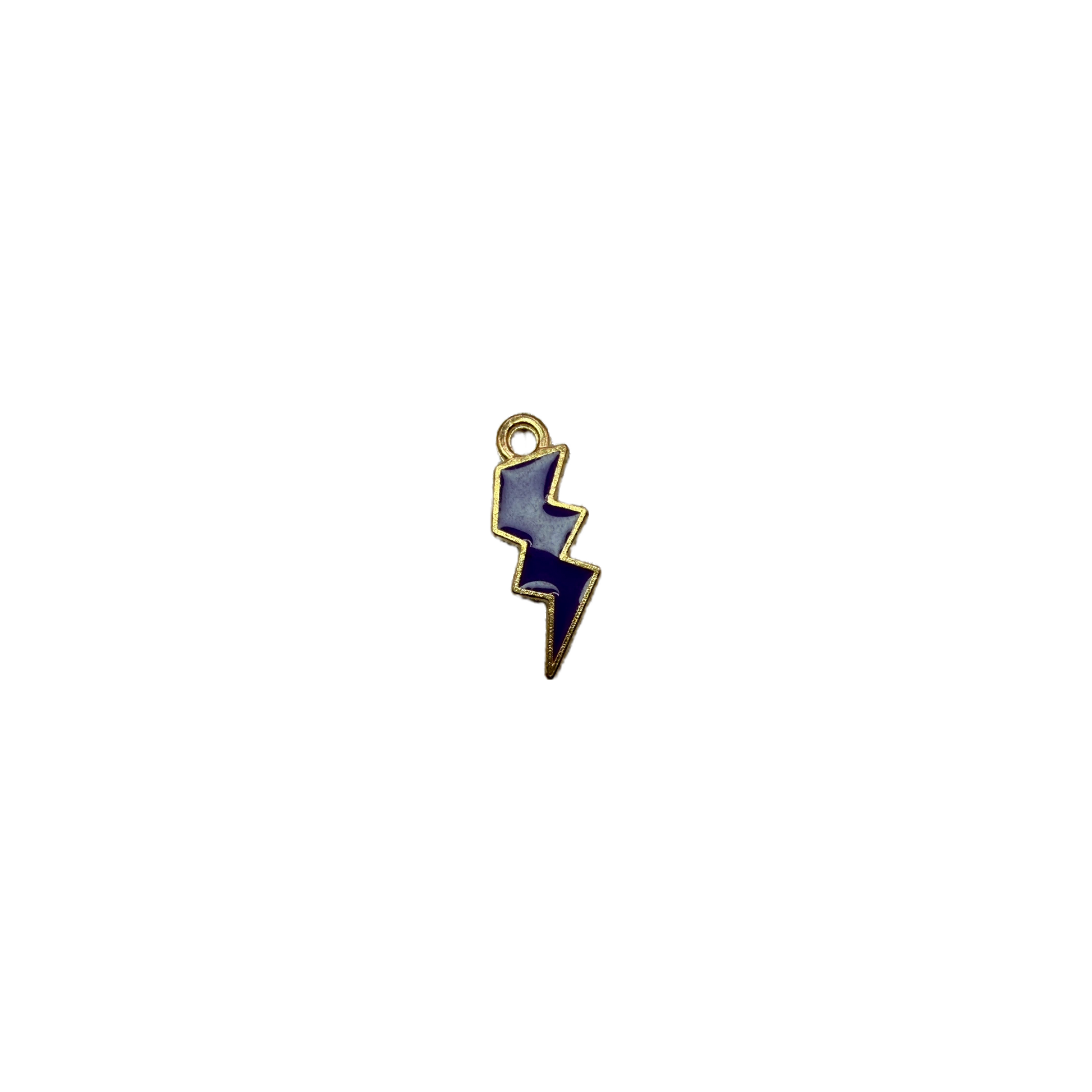 Navy lightning bolt with gold outline