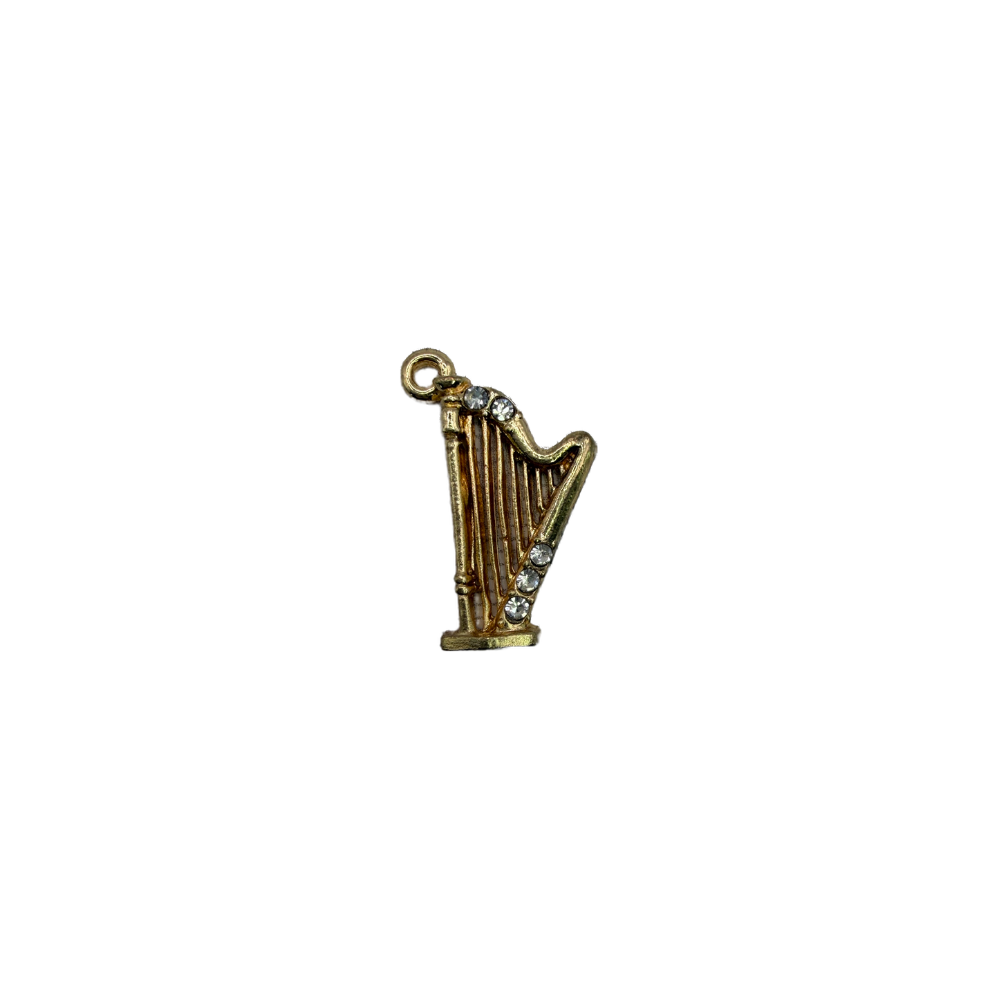 Gold harp with clear crystal accents