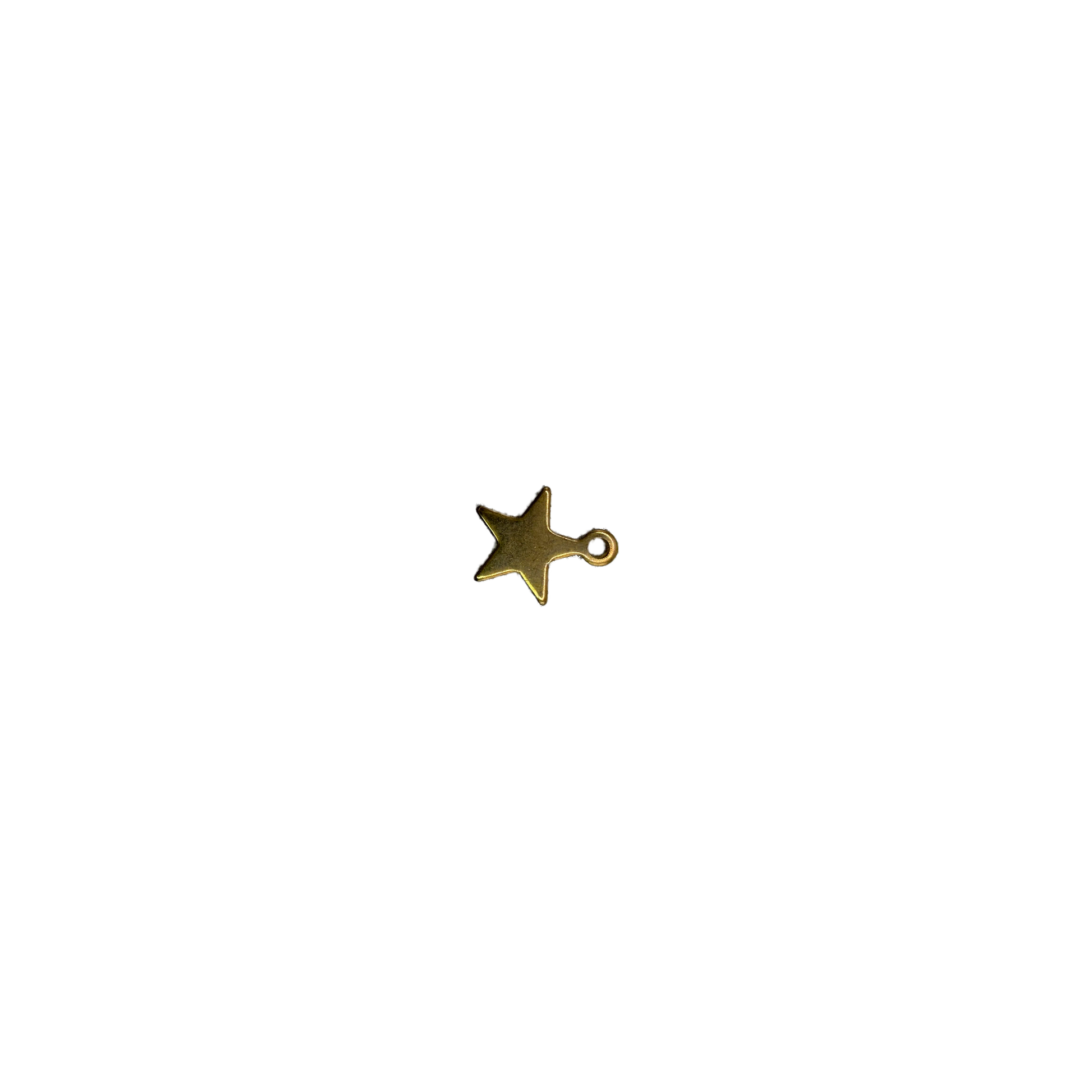 Brushed gold starfish charm on black background