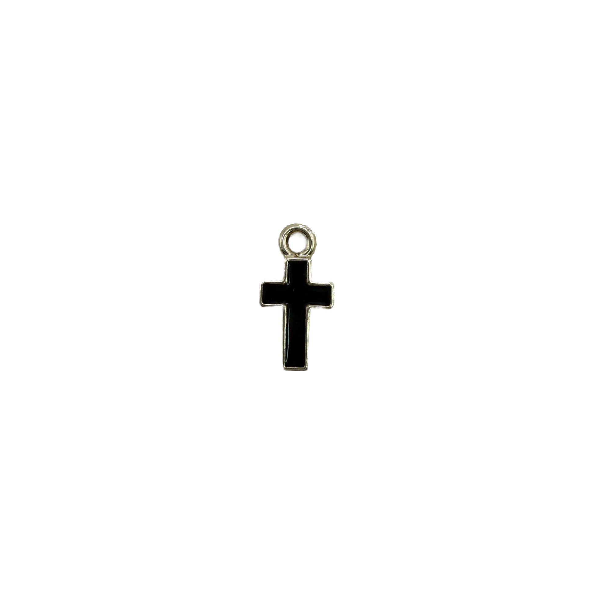 Black cross with gold-tone outline