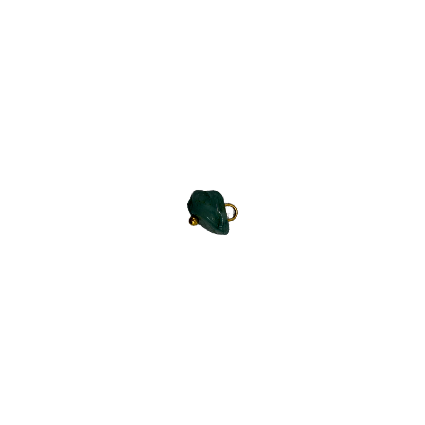 Deep green elephant head with gold accents